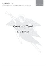 Coventry Carol SATTB choral sheet music cover